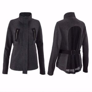 CAbi Charcoal Jacket with Mesh Detail
